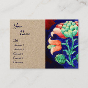 Carte De Visite DÉCOR FLEURI MONOGRAM Imaginaire Fleur Kraft