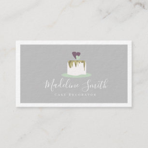 Carte De Visite Décorateur de gâteau de mariage en fondant Faux Or