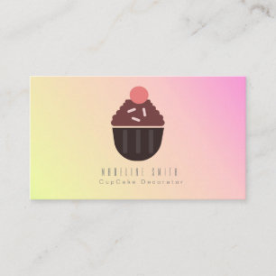 Carte De Visite Décorateur de gâteau de pâtisserie Cupcake Ombre S