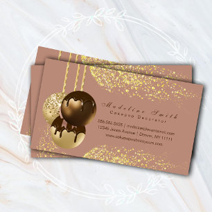 Carte De Visite Décorateur de gâteau Pops de gâteau au chocolat Pa