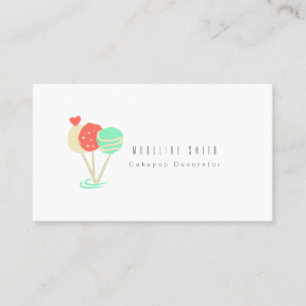 Carte De Visite Décorateur de gâteaux à la cuisson Cakepops Spiral