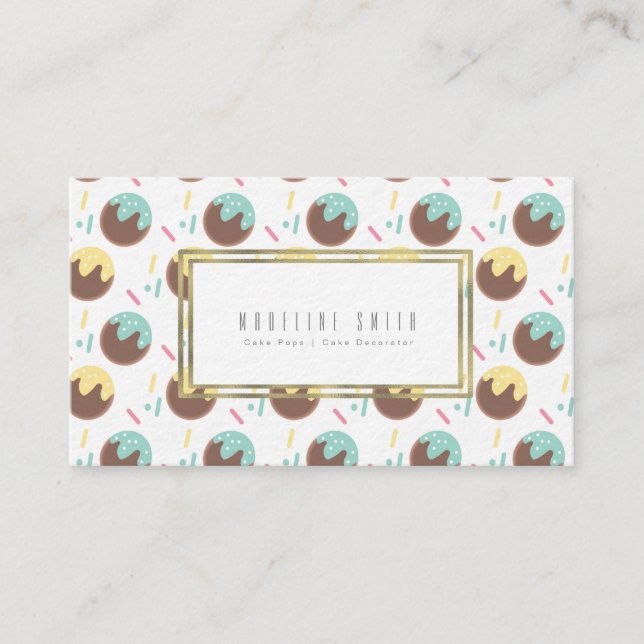 Carte De Visite Décorateur de gâteaux Boules de gâteau (Devant)