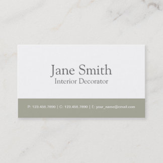 Carte De Visite Décorateur professionnel élégant de design