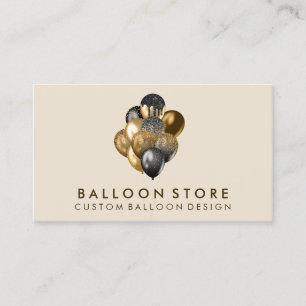 Carte De Visite Décoration de ballon ivoire marron Fête