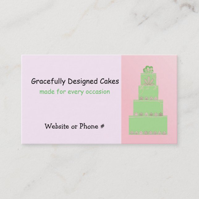 Carte De Visite Décoration de gâteaux/Pâtisserie (Devant)