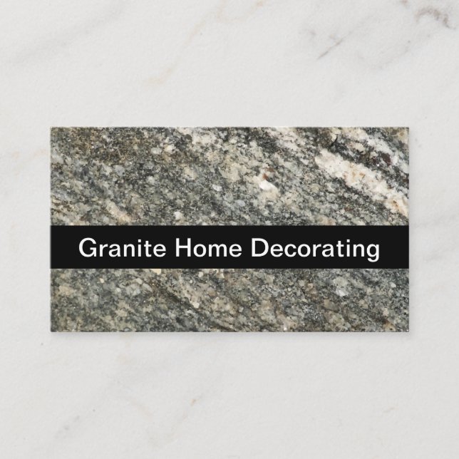 Carte De Visite Décoration de maison en granit (Devant)