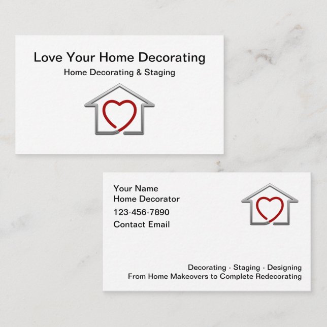 Carte De Visite Décoration Et Immobilier (Devant / Derrière)