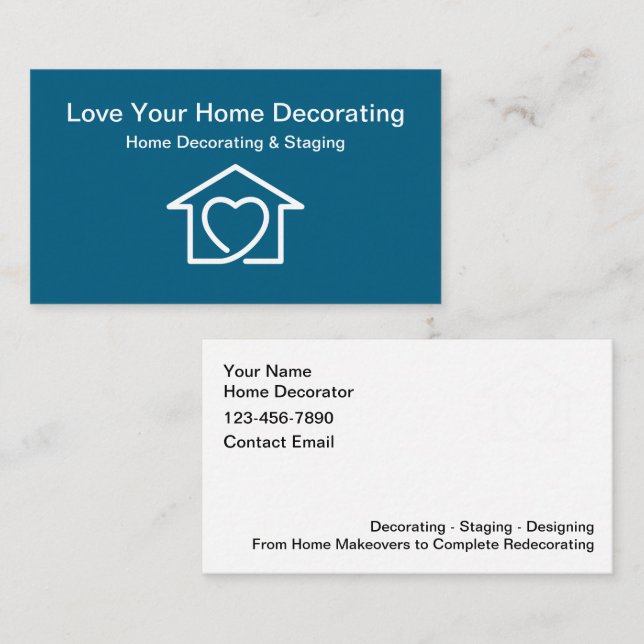 Carte De Visite Décoration Et Immobilier (Devant / Derrière)