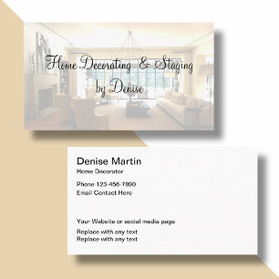Carte De Visite Décoration et mise en scène