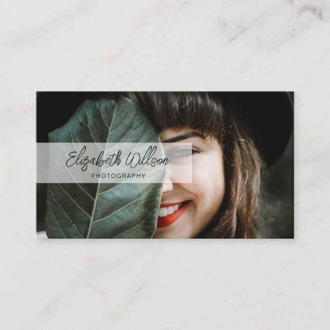 Carte De Visite Découpe de script manuscrite professionnelle moder (Devant)