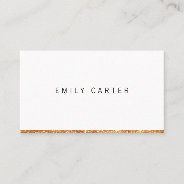 Carte De Visite Découpe Parties scintillant or (Devant)