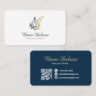 Carte de visite d'écrivain indépendant avec code Q