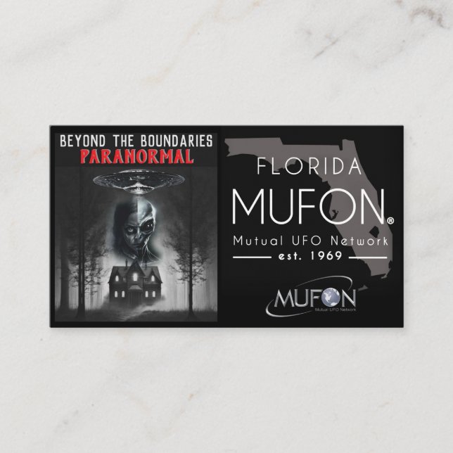 Carte De Visite Dee Paranormal Horizontal Business Card with Photo (Devant)