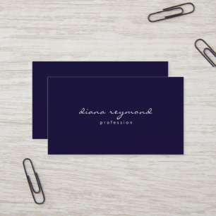 Carte De Visite Deep Blue Minimaliste Professionnel