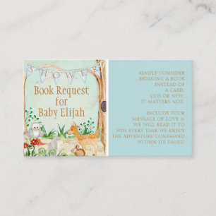 Carte De Visite Deer Woodland Forest Animaux Hibou Demande de rése