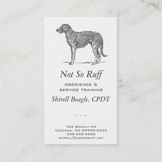 Carte De Visite Deerhound Chig Business (Devant)
