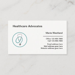 Carte De Visite Défenseur de soins de santé médicaux professionnel