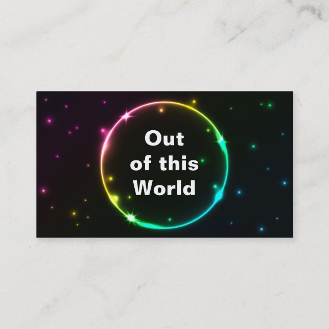 Carte de visite d'effet de la lumière de cercle (Devant)