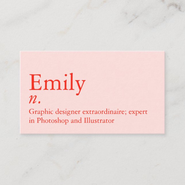 Carte De Visite Définition du nom | Code QR personnalisé moderne R (Devant)