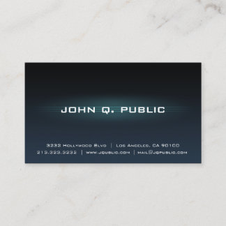 Carte De Visite Dégradé bleu foncé professionnel