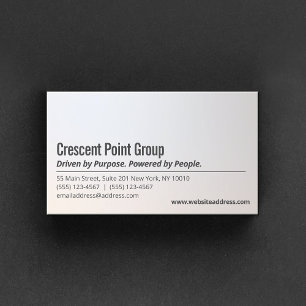 Carte De Visite Dégradé d'argent moderne et simple