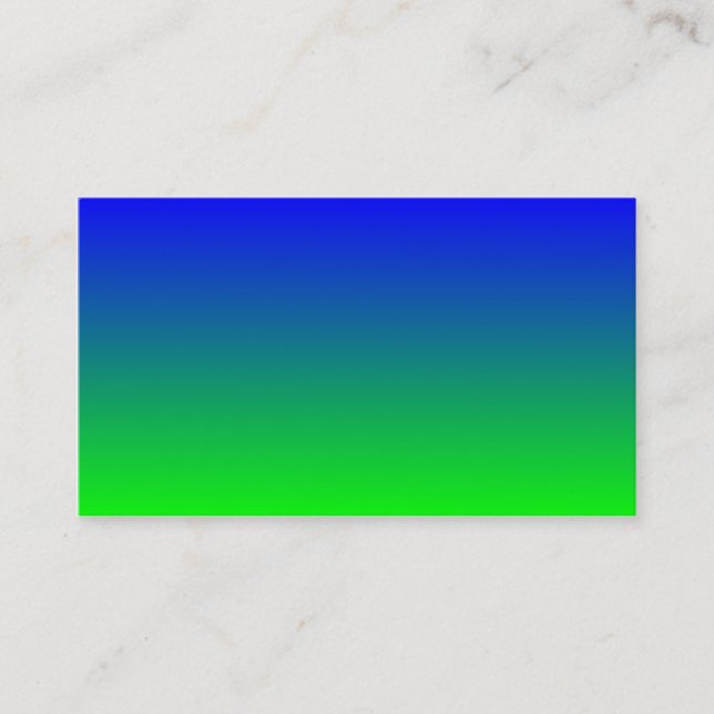 Carte De Visite Dégradé de bleu à vert citron (Devant)