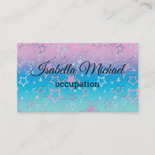 Carte De Visite Dégradé de Noël parties scintillant brillant co