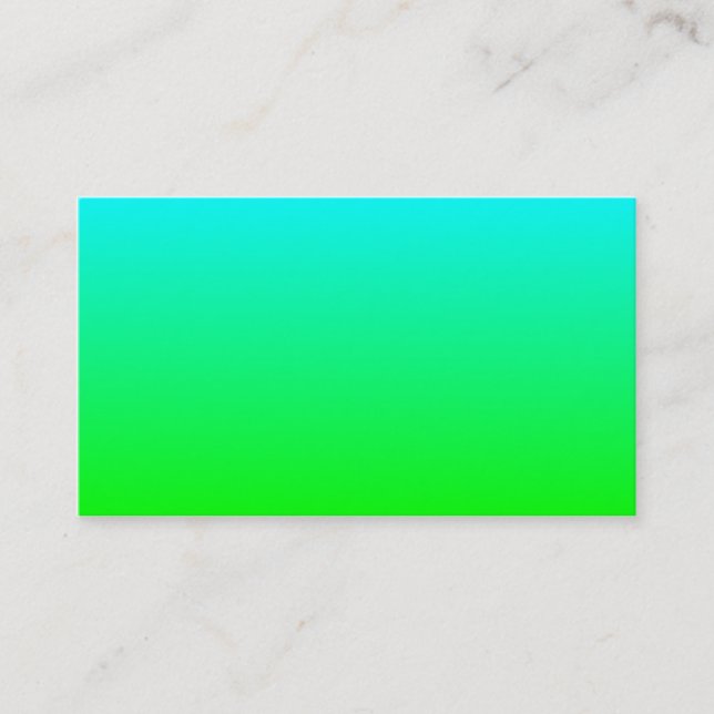 Carte De Visite Dégradé de vert citron à aqua (Devant)