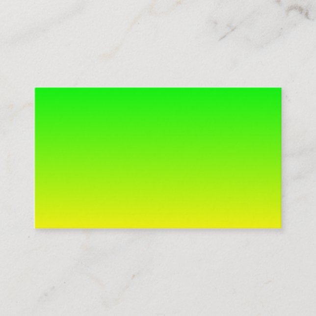 Carte De Visite Dégradé de vert citron à jaune (Devant)