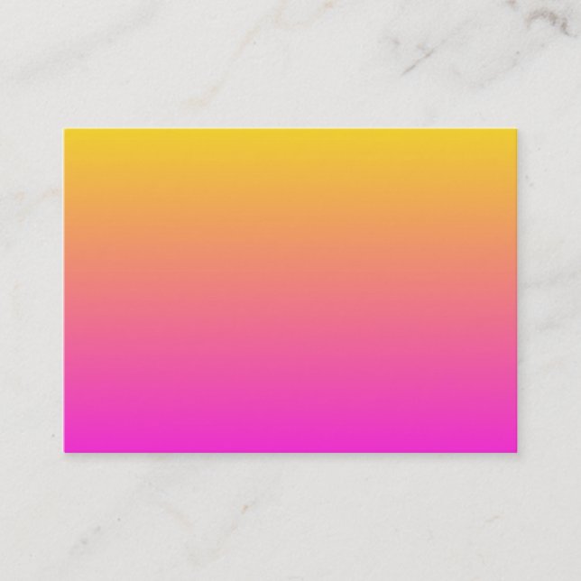 Carte De Visite Dégradé jaune magenta (Devant)