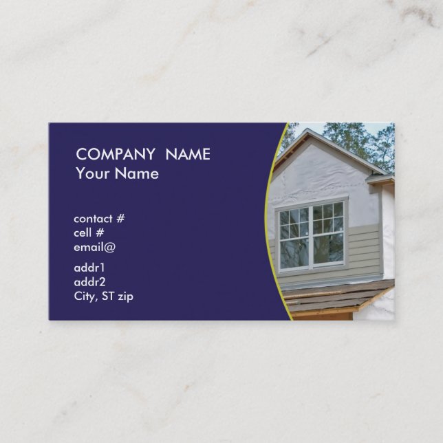 Carte De Visite Dégrossissage sur la nouvelle maison (Devant)