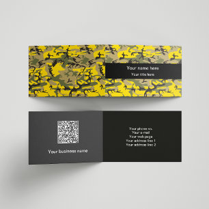 Carte De Visite Déguisement Jaune et Vert Camouflage, Militaire, A