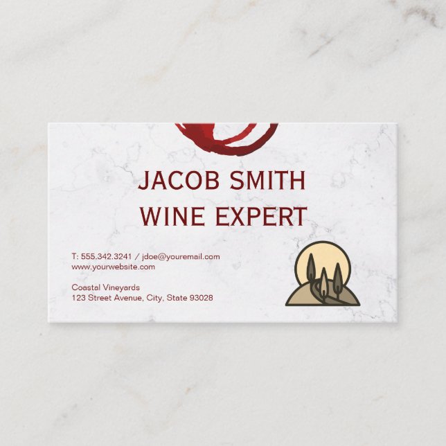 Carte De Visite Dégustation de vin | Grower | Vignoble (Devant)