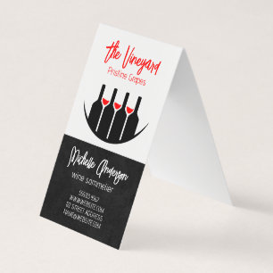 Carte De Visite Dégustations de Vins Bouteilles et Verres
