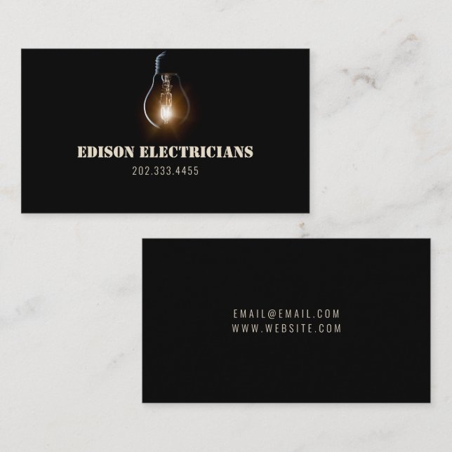 Carte de visite d'électricien (Devant / Derrière)