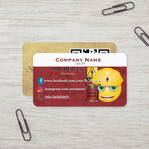 Carte de visite d'électricien