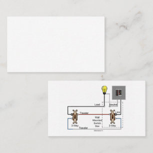 Carte de visite d'électricien avec schéma de câbla