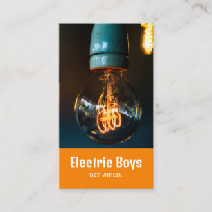 Carte de visite d'électricien cool