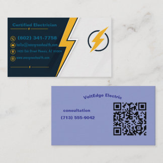 Carte de visite d'électricien d'entreprise électri