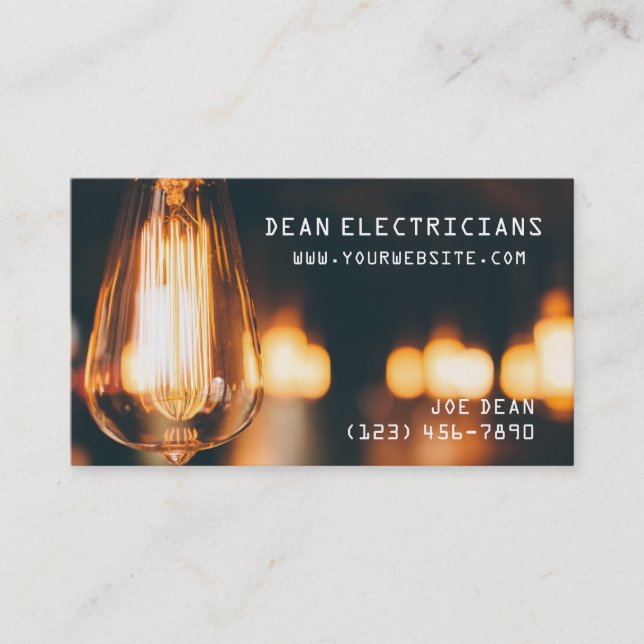 Carte de visite d'électricien électricité (Devant)