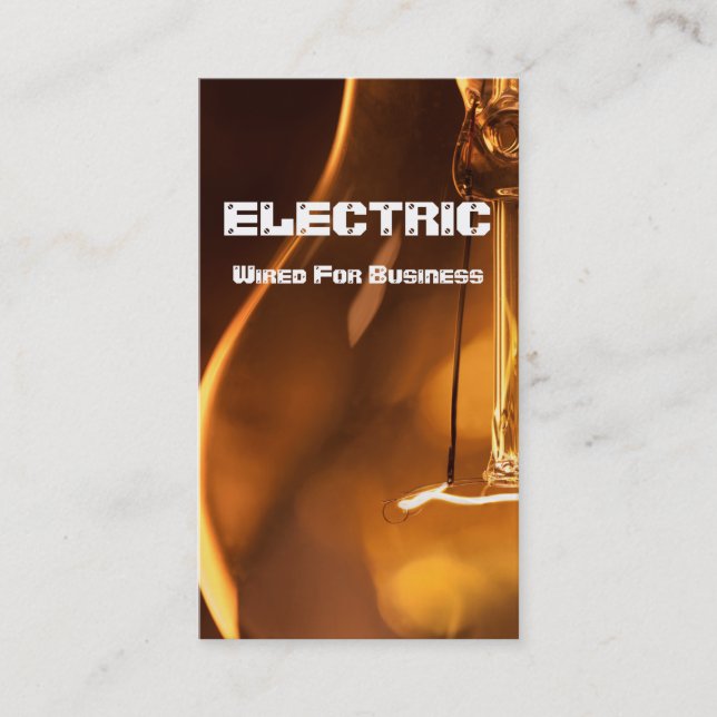 Carte de visite d'électricien électricité électriq (Devant)