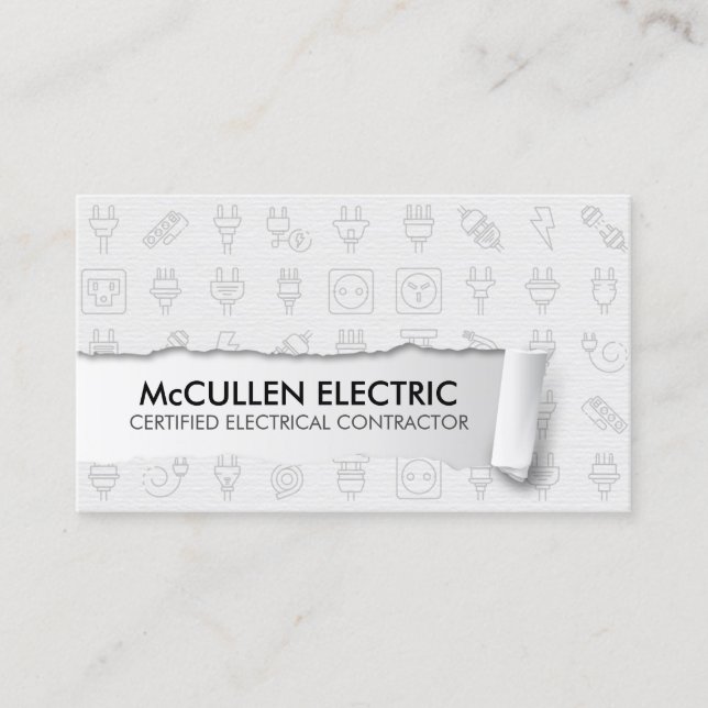 Carte de visite d'électricien entrepreneur en élec (Devant)