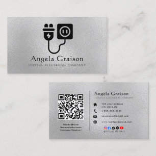 Carte de visite d'électricien professionnel