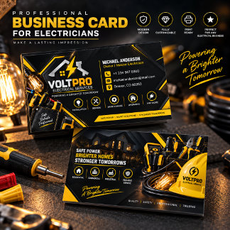 Carte de visite d'électricien | Services électriqu
