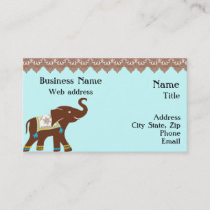 Carte de visite d'éléphant de henné