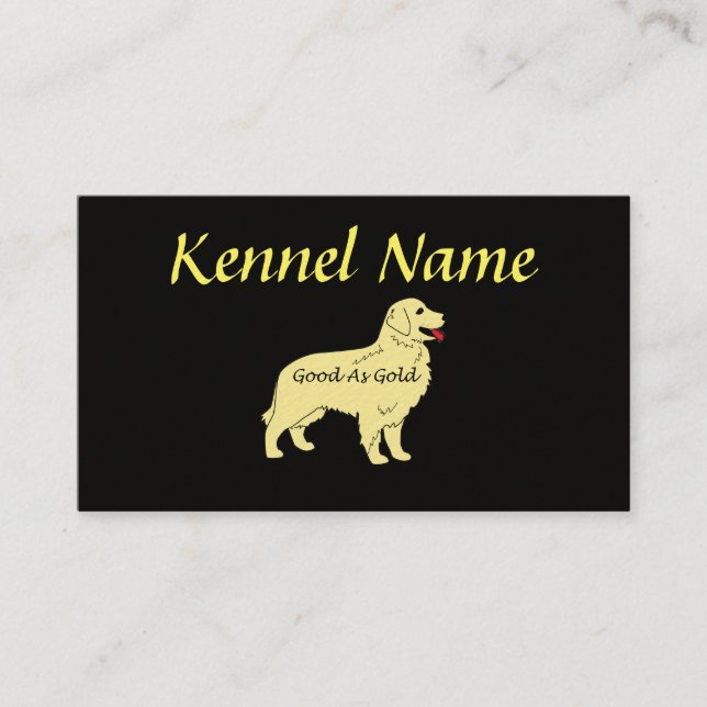 Carte de visite d'éleveur de golden retriever (Devant)