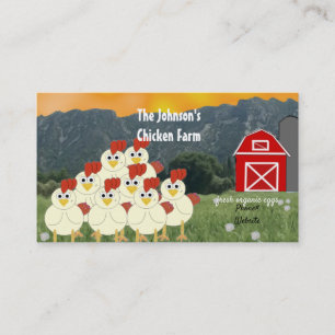 Carte de visite d'éleveurs de poulets