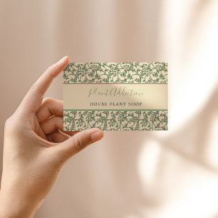 Carte de visite délicate avec motif de vignes de j