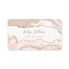 delicate ivory blush agate business card