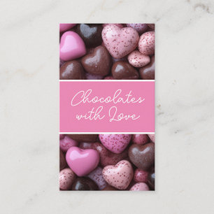 Carte De Visite Délicieux chocolats pâtisserie arrière - plan